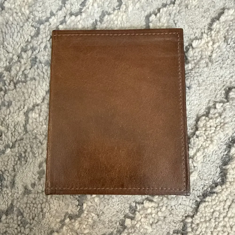 Vintage Pierre Cardin Men Brown Leather Bifold Wallet